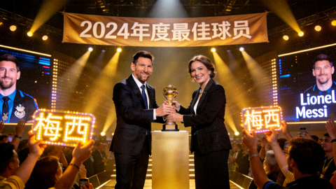 梅西荣膺2024年度最佳球员颁奖典礼现场